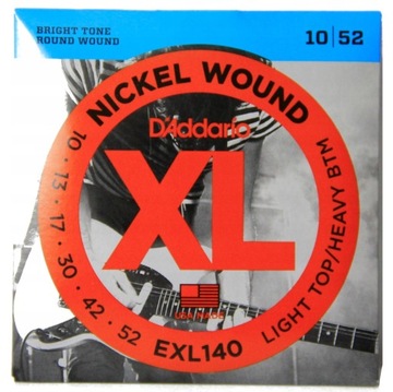 Struny do gitary elektrycznej D'Addario EXL140 10-52