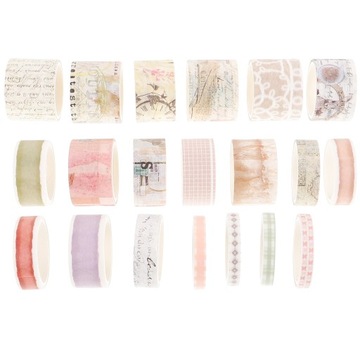TAŚMA PAPIEROWA DO DEKORACJI W STYLU VINTAGE TAŚMA WASHI