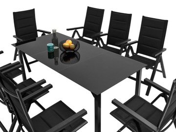 КОМПЛЕКТ САДОВОЙ МЕБЕЛИ ДЛЯ ТЕРРАСЫ, СТОЛ + 8 СТУЛЬЕВ