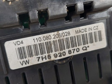 PŘÍSTROJOVÁ DESKA BUDÍK VW T5 2.5 TDI 7H5920870Q