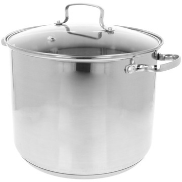 GARNEK ZE STALI NIERDZEWNEJ 11L Z POKRYWĄ GASTRO INDUKCJA GAZ 26CM SOLIDNY
