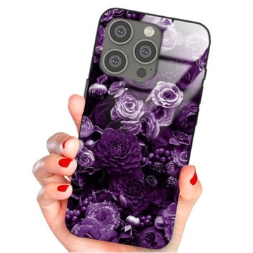 ETUI GLASS do IPHONE 14 PRO Kwiaty Flower Wzory