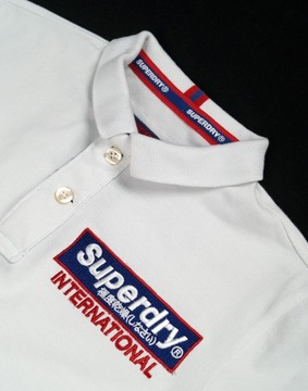 SUPERDRY MARKOWA BIAŁA KOSZULKA POLO - S