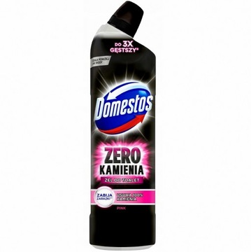 DOMESTOS ZERO KAMIENIA PINK RÓŻOWY GĘSTY ŻEL DO CZYSZCZENIA WC TOALET 750ML