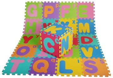 mata PUZZLE PIANKOWE EVA alfabet DUŻE MAŁE LITERKI