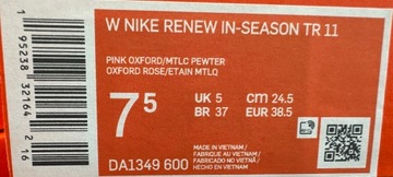 Buty Nike RENEW IN SEASON TR 11 rozmiar 38,5