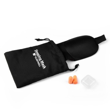 OPASKA MASKA NA OCZY 3D PREMIUM DO SPANIA ZACIEMNIAJĄCA LEKKA + STOPERY