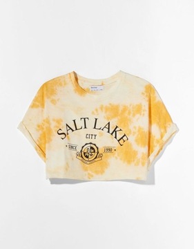 BERSHKA_KRÓTKI T-SHIRT SALT LAKE CITY 2211443 R.L