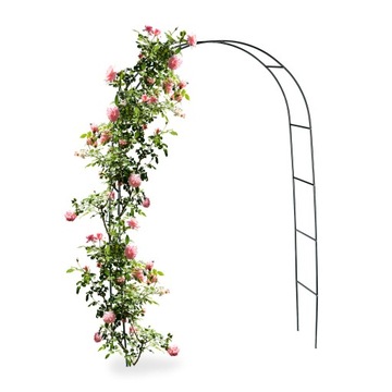 PERGOLA OGRODOWA ŁUK NA RÓŻE KWIATY METALOWA 240 x 140 x 38 cm