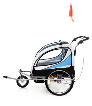 ПРИЦЕП ДЛЯ ВЕЛОСИПЕДА JOGGER ALL4BABY 2в1 LED 03 КОЛЕСО 360