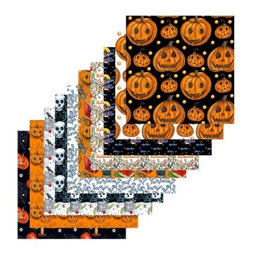 10 Style Halloween Bawełniana Kwadratowe
