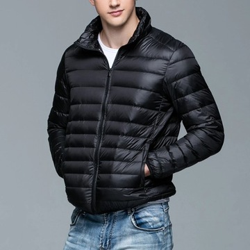 Зимний мужской пуховик Ультралегкие однотонные куртки