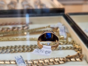 Piękny złoty pierścionek z kamieniem P. 585 W. 2,06G R. 4
