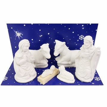 FIGURKI DO SZOPKI białe gipsowe - 8 cm