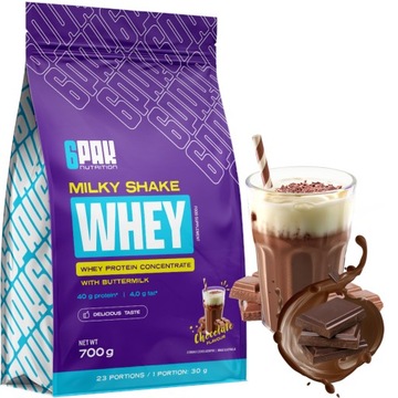 Białko MILKY SHAKE WHEY 700G Pyszne Czekoladowe z MAŚLANKĄ Koktajl WPC 80