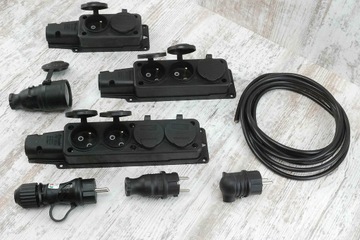 герметичная угловая вилка для садового удлинителя. резиновая заглушка чердака