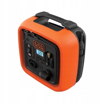 КОМПРЕССОР АВТОМОБИЛЬНЫЙ НАСОС 12В 11 Бар 3 КОНЦА BLACK DECKER ASI400