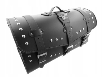 DUŻY KUFER SKÓRZANY TYLNY 48L 60CM - 2 KASKI ZAMEK