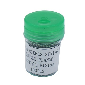 100 sztuk zestaw naprawczy sprężyn zegarmistrzowskich, pasków, szpilek, srebrny, 21mm