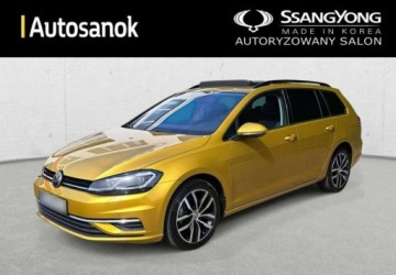 Volkswagen Golf VII Variant Facelifting 1.6 TDI-CR DPF BMT 115KM 2017 Volkswagen Golf Variant Zadbany Highline Panorama ACC 2kpl. Kol Piekn