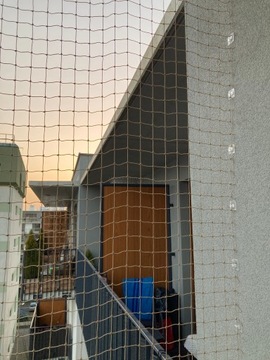 НАБОР БАЛКОННОЙ СЕТКИ ДЛЯ КОШЕК, ПТИЦ, ГОЛУБЕЙ 5Х2м, ГЛАЗ 50мм, БЕЗ СВЕРЛЕНИЯ