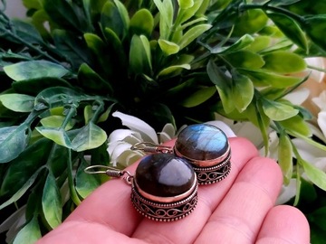 Серьги _ Лабрадорит _ Индия _ ручная работа_ 7