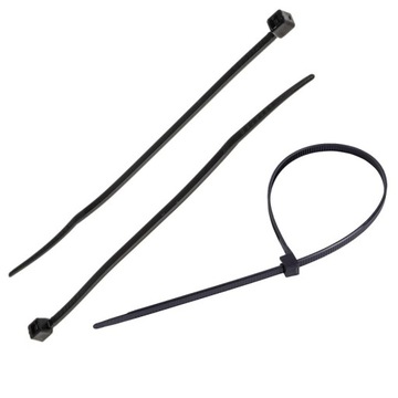 MOCNE OPASKI ZACISKOWE KABLOWE TRYTKI CZARNE TAŚMA 2,5x100 100SZT