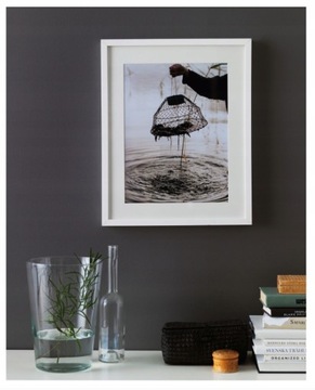 РАМКА ДЛЯ ФОТО РИББА БЕЛАЯ ТОЛЩАЯ 40Х50СМ ПАССА ПАРТУ