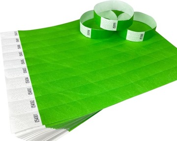 Браслеты TYVEK, 10 шт., идентификационные для вечеринок, концертов, ЗЕЛЕНЫЕ