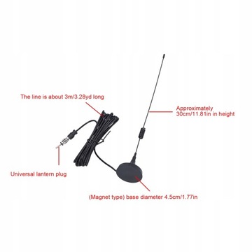 ANTENA SAMOCHODOWA DO RADIA GUMOWA FM