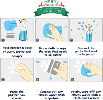 Рождественские наклейки на окно, украшение рождественской елки 60см х 90см