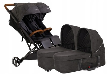 WÓZEK X-LANDER 2W1 X-DOUBLE BLACK DLA DWOJGA do 22