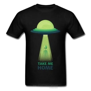 UFO Alien Fashion Graphics Women Heel Home Men Unisex T-shirt Koszulka