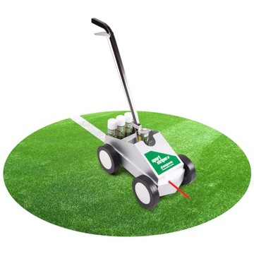 Wózek do znakowania linii boiska + Farba Biała 500ml. 12szt Ampere + Piłka