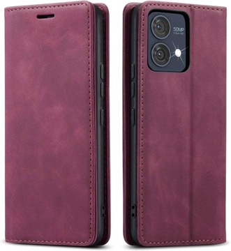 МАГНИТНЫЙ КОЖАНЫЙ ЧЕХОЛ ДЛЯ MOTOROLA MOTO G84 5G + СТЕКЛО