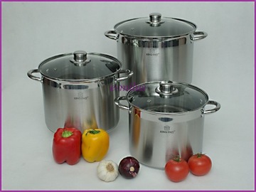 НАБОР ГОРШКОВ НАБОР 6 шт. ГОРШКИ СО СТАЛЬНЫМИ КРЫШКАМИ