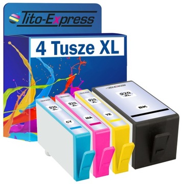 4x Tusz do HP 920 XL 6000 6500 7000 7500 zestaw
