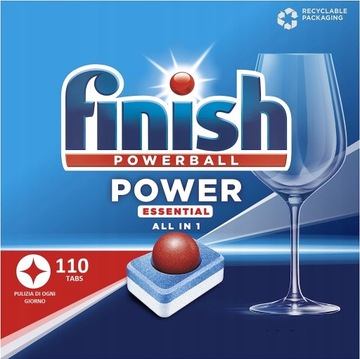 FINISH ALL IN1 POWER ESSENTIAL 110 ШТ. ТАБЛЕТКИ ДЛЯ ПОСУДОМОЕЧНОЙ МАШИНЫ ТАБЛЕТКИ