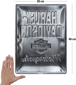 Вывеска HARLEY-DAVIDSON, листовой металл, 30x40
