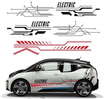 Nálepka Grafika na auto Motiv Electric Pásy Abstrakce 155x289