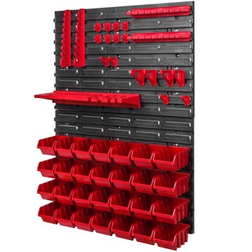 Tablica narzędziowa 58 x 78 cm ścianka warsztatowa 28 kuwety garaż klucze