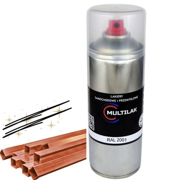 Lakier farba w sprayu do aluminium RAL 2001 Półmat