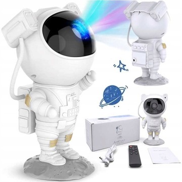 PROJEKTOR GWIAZD NIEBA LED LAMPKA NOCNA ASTRONAUTA