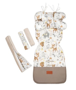 WKŁADKA dwustronna wózka SPACERÓWKI VELVET wkładki wózków poduszka ZESTAW