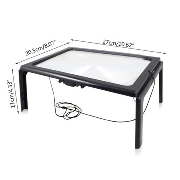 ЧТЕНИЕ А4 УВЕЛИЧЕНИЕ СВЕТОДИОДНАЯ ЛУПА 3Х БОЛЬШОЙ ЭКРАН С ПОДСВЕТКОЙ