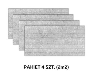 Panele ścienne Imitacja Betonu 100x50cm Beton Architektoniczny Cegła43XL 4x