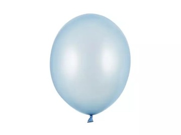 Balony lateksowe metaliczne błękitne 30cm 10szt