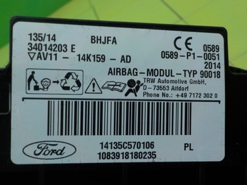 FORD B-MAX 1.4 B 14R 5D ZÁVĚS PRAVÁ AV11-14K159-AD