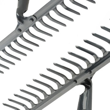 ГРАБЛИ САДОВЫЕ С РУЧКОЙ, УСИЛЕННЫЕ, ВАЛ 18 ЗУБЦИЙ