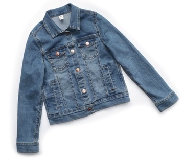YIGGA 146-152 11-12 JEANSOWA KATANA KURTKA JEANS PRZEJŚCIOWA NARZUTKA